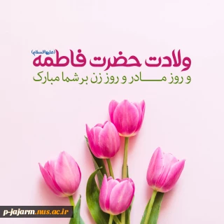 بر مقدم دختر پیمبر صلوات

بر چشمه‌ی پاک حوض کوثر صلوات

بر محضر حضرت محمد تبریک

بر مادر شیعیان حیدر صلوات

ولادت حضرت فاطمه سلام الله علیها مبارک ‌