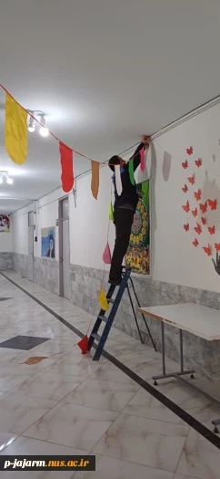 فضا سازی محیطی و آماده سازی دانشکده ملی مهارت جاجرم توسط دانشجویان محترم عضو شورای بسیج دانشجویی ،  به مناسبت ایام الله دهه فجر انقلاب اسلامی 8