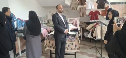 بازدید از نمایشگاه دستاوردهای هنری دانش آموزان هنرستان دخترانه پویا جاجرم