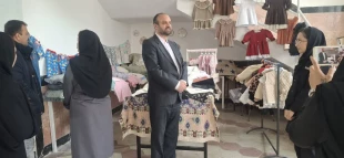 بازدید از نمایشگاه دستاوردهای هنری دانش آموزان هنرستان دخترانه پویا جاجرم 2