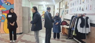 بازدید از نمایشگاه دستاوردهای هنری دانش آموزان هنرستان دخترانه پویا جاجرم 4