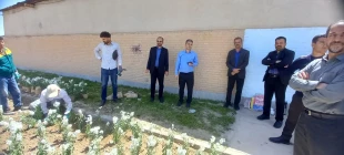انجام عملیات بهسازی فضای سبز و مبلمانِ ورودی دانشگاه ملی مهارت مرکز جاجرم  12
