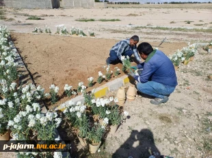 انجام عملیات بهسازی فضای سبز و مبلمانِ ورودی دانشگاه ملی مهارت مرکز جاجرم  17
