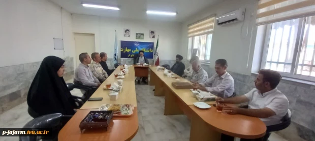 بازدید حجت الاسلام والمسلمین  جناب آقای دکتر موسوی جاجرمی  مسئول محترم نهاد نمایندگی مقام معظم رهبری در دانشگاه های استان خراسان شمالی از دانشگاه ملی مهارت مرکز جاجرم  2