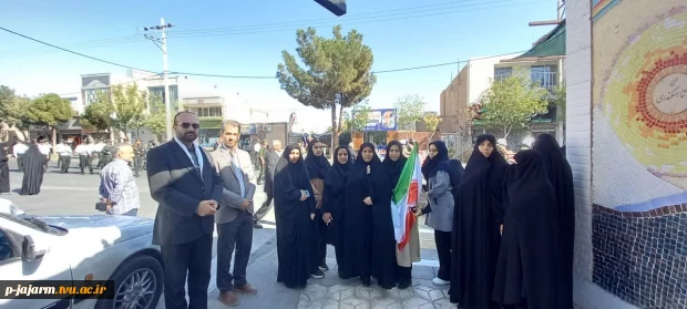 حضور  جمعی از اساتید، دانشجویان و کارکنان دانشگاه ملی مهارت مرکز جاجرم در همایش اقتدار جانفدایان در جاجرم 3
